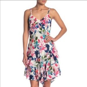 Parker Tropical Printed Floral Cocktail Dress